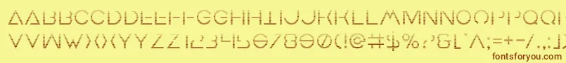 Earthorbitergrad Font – Brown Fonts on Yellow Background