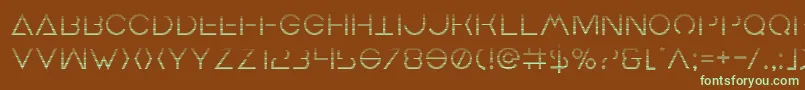 Earthorbitergrad-fontti – vihreät fontit ruskealla taustalla