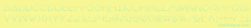Czcionka Earthorbitergrad – zielone czcionki na żółtym tle