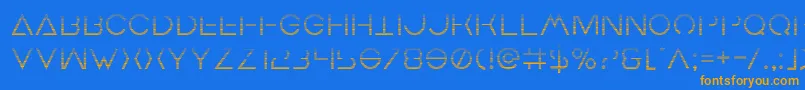 Earthorbitergrad Font – Orange Fonts on Blue Background