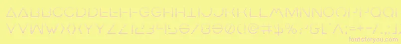 Earthorbitergrad Font – Pink Fonts on Yellow Background