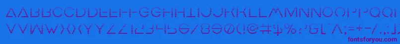Earthorbitergrad Font – Purple Fonts on Blue Background