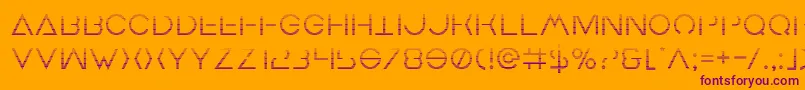 Earthorbitergrad Font – Purple Fonts on Orange Background