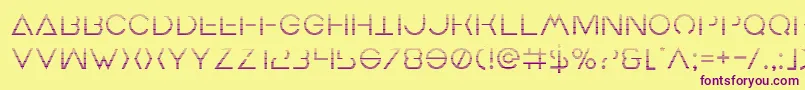 Earthorbitergrad Font – Purple Fonts on Yellow Background