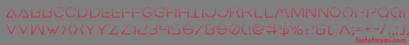 フォントEarthorbitergrad – 赤い文字の灰色の背景