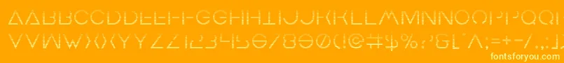 Earthorbitergrad Font – Yellow Fonts on Orange Background