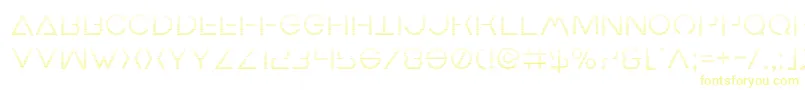 Earthorbitergrad-Schriftart – Gelbe Schriften