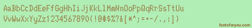TelidonrgBold Font – Brown Fonts on Green Background