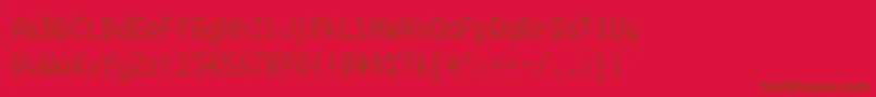 Police TelidonrgBold – polices brunes sur fond rouge