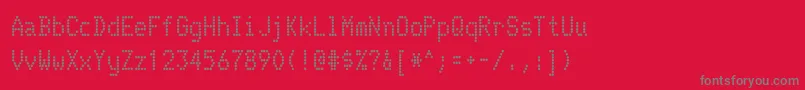 TelidonrgBold Font – Gray Fonts on Red Background
