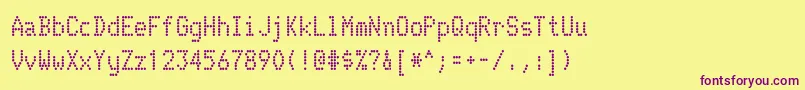 TelidonrgBold Font – Purple Fonts on Yellow Background