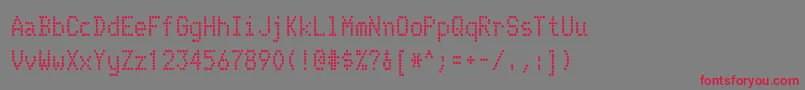 TelidonrgBold Font – Red Fonts on Gray Background