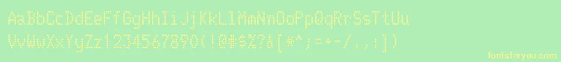 TelidonrgBold Font – Yellow Fonts on Green Background