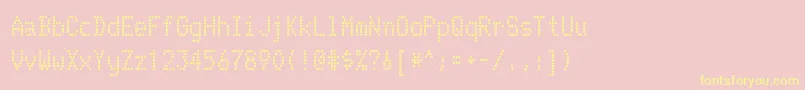 TelidonrgBold Font – Yellow Fonts on Pink Background