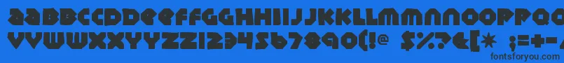 Шрифт Sudburybasinink – чёрные шрифты на синем фоне