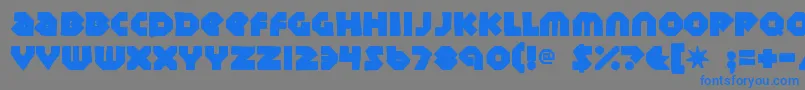 フォントSudburybasinink – 灰色の背景に青い文字