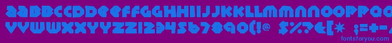 Sudburybasinink Font – Blue Fonts on Purple Background