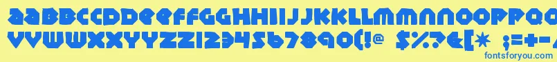 Sudburybasinink Font – Blue Fonts on Yellow Background