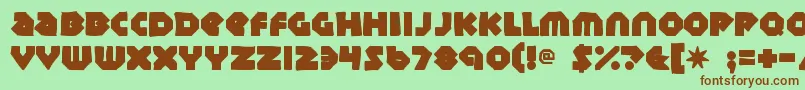 Sudburybasinink Font – Brown Fonts on Green Background