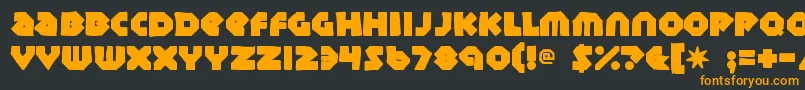 Sudburybasinink Font – Orange Fonts on Black Background