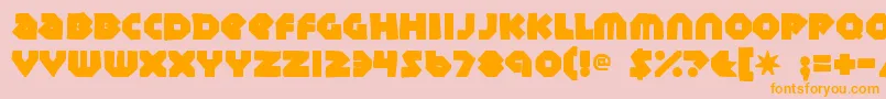 Sudburybasinink Font – Orange Fonts on Pink Background