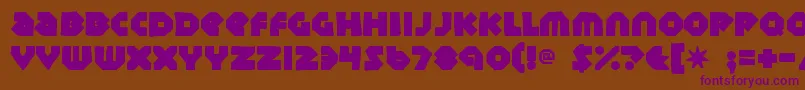 Sudburybasinink Font – Purple Fonts on Brown Background