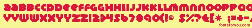 Sudburybasinink Font – Red Fonts on Yellow Background