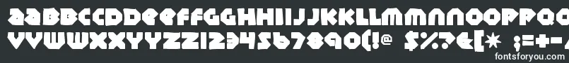 Sudburybasinink-Schriftart – Weiße Schriften auf schwarzem Hintergrund