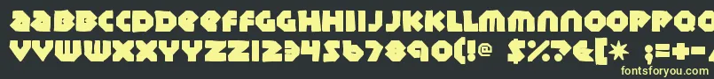 Sudburybasinink Font – Yellow Fonts on Black Background