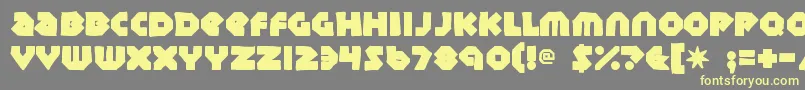 Sudburybasinink Font – Yellow Fonts on Gray Background