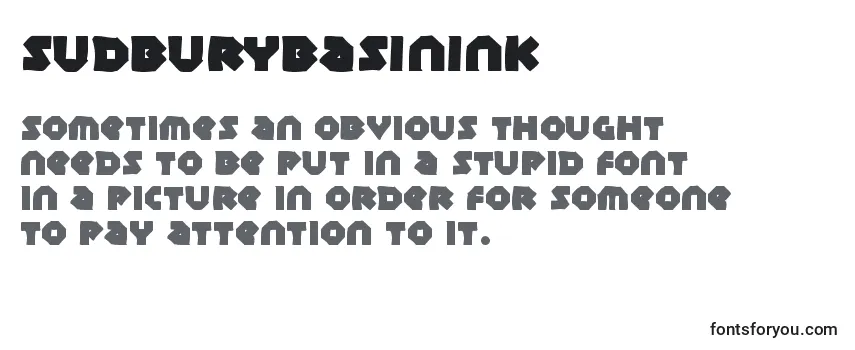 Review of the Sudburybasinink Font