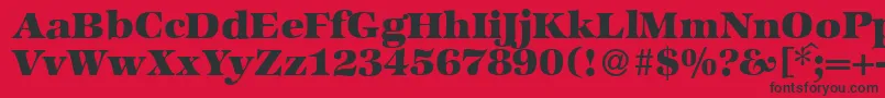 ZabriskieinternationalHeavyRegular Font – Black Fonts on Red Background