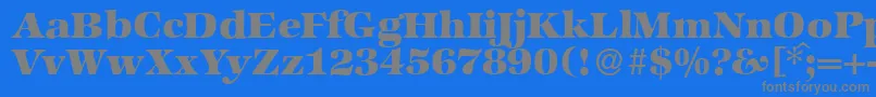 Police ZabriskieinternationalHeavyRegular – polices grises sur fond bleu