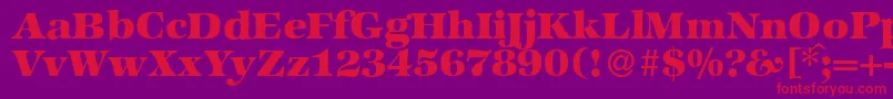 ZabriskieinternationalHeavyRegular-Schriftart – Rote Schriften auf violettem Hintergrund