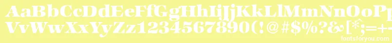 ZabriskieinternationalHeavyRegular Font – White Fonts on Yellow Background