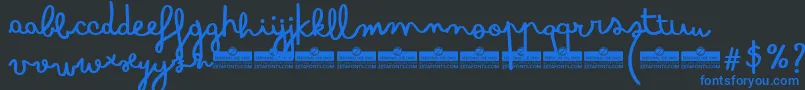BimboSharpieTrial-Schriftart – Blaue Schriften auf schwarzem Hintergrund