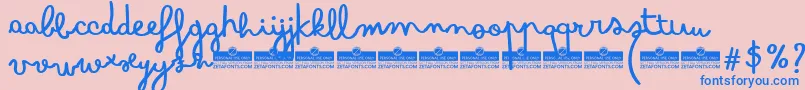 BimboSharpieTrial Font – Blue Fonts on Pink Background