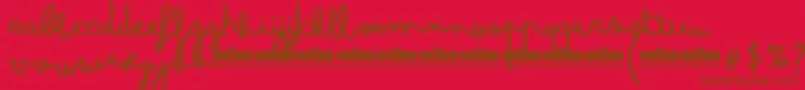 BimboSharpieTrial Font – Brown Fonts on Red Background