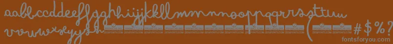 BimboSharpieTrial Font – Gray Fonts on Brown Background