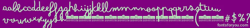 BimboSharpieTrial Font – Green Fonts on Purple Background