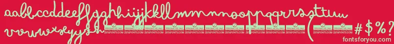 BimboSharpieTrial Font – Green Fonts on Red Background