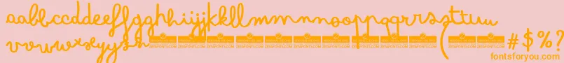 BimboSharpieTrial Font – Orange Fonts on Pink Background