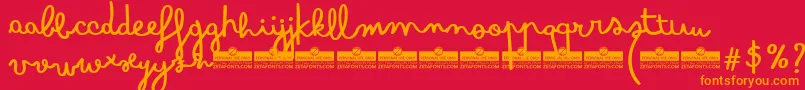 BimboSharpieTrial Font – Orange Fonts on Red Background