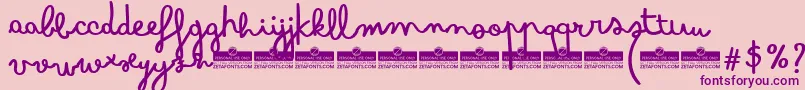fuente BimboSharpieTrial – Fuentes Moradas Sobre Fondo Rosa