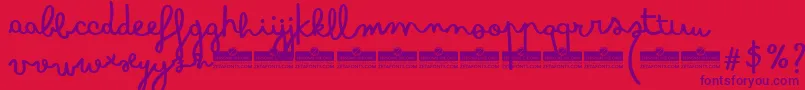 BimboSharpieTrial Font – Purple Fonts on Red Background