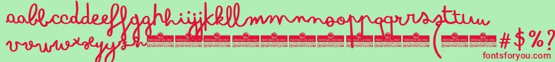 BimboSharpieTrial Font – Red Fonts on Green Background