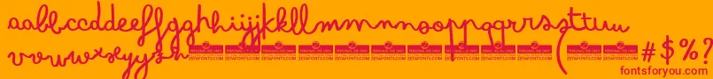 BimboSharpieTrial Font – Red Fonts on Orange Background