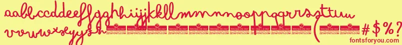 BimboSharpieTrial Font – Red Fonts on Yellow Background