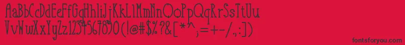 フォントTakeItOrLeaveItSerif – 赤い背景に黒い文字