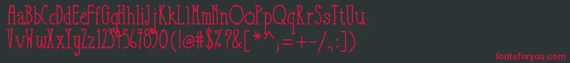 TakeItOrLeaveItSerif Font – Red Fonts on Black Background